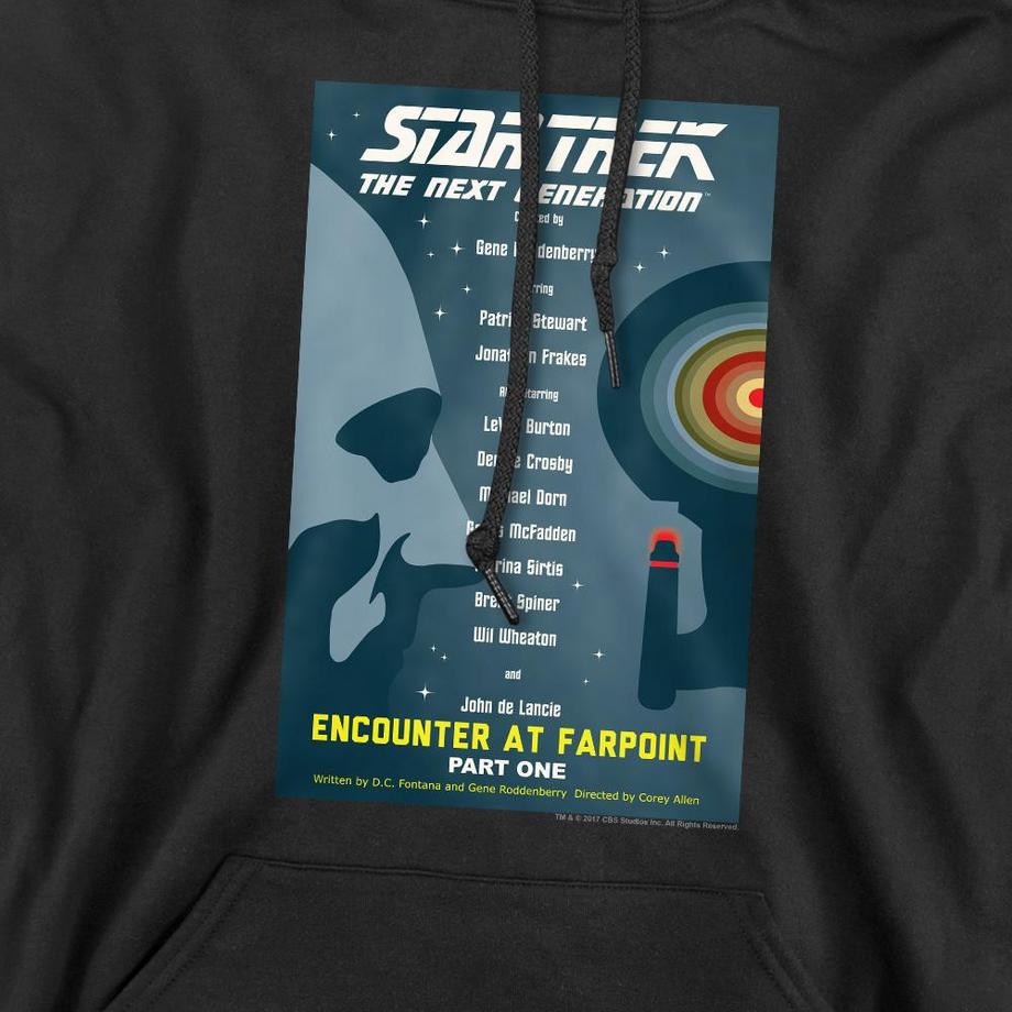 Star Trek Star Trek The Next Generation Season 1 Episode 1 Felpa con cappuccio  