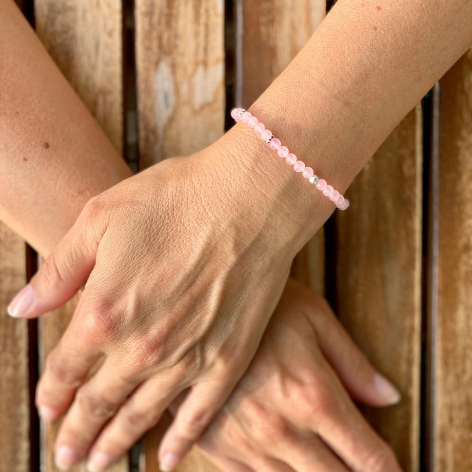 Balibay  Bracelet Esea en quartz rose et argent 925 