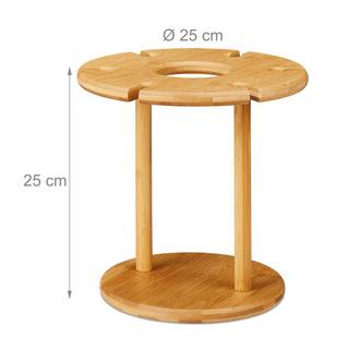 B2X Porte-verres à vin en bambou pour 6 verres  