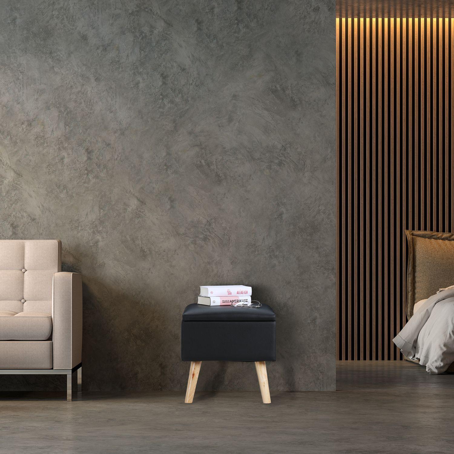 B2X Tabouret avec espace de rangement Cuir artificiel  