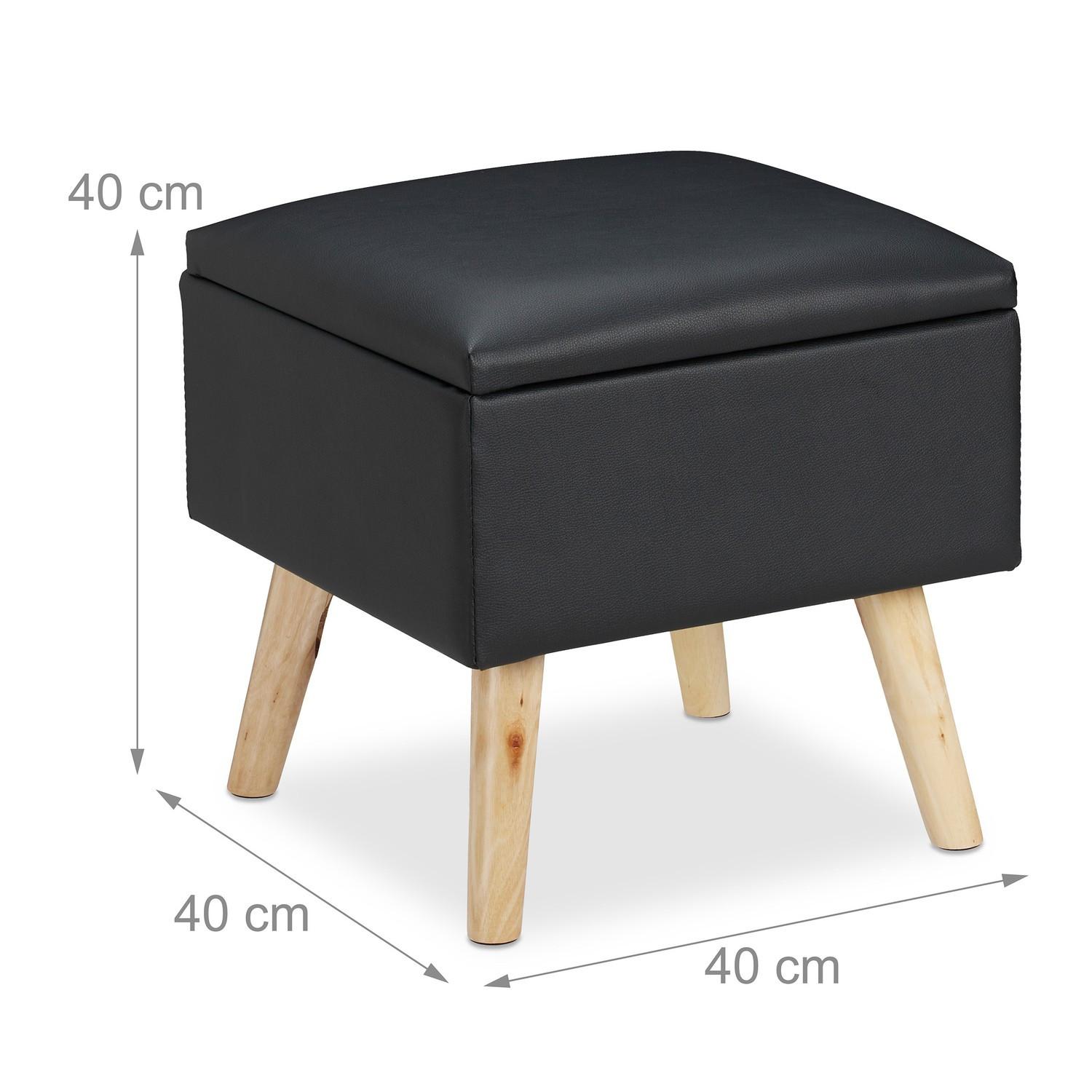 B2X Tabouret avec espace de rangement Cuir artificiel  