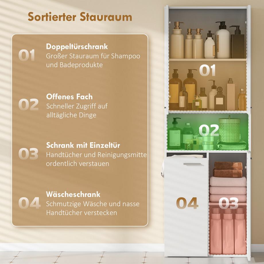 HOMCOM Badezimmerschrank  