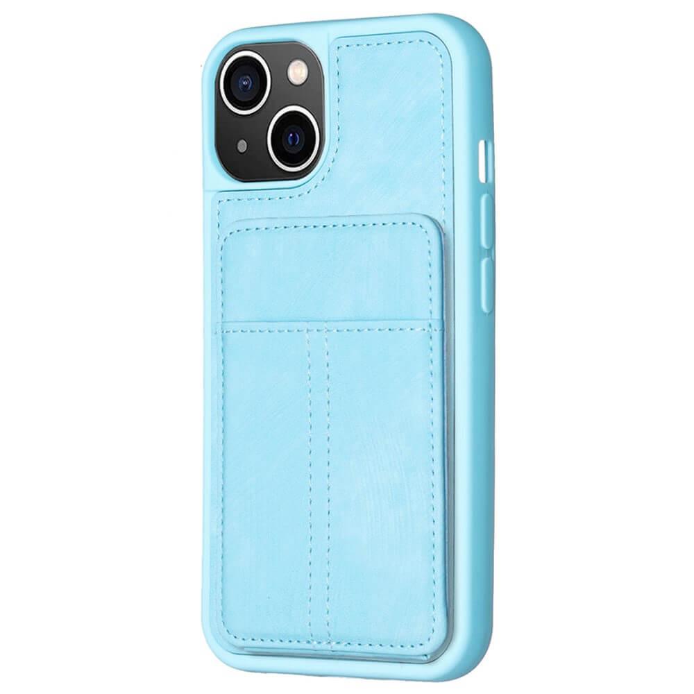 Cover-Discount  iPhone 15 Plus - Custodia kickstand con slot per carte 