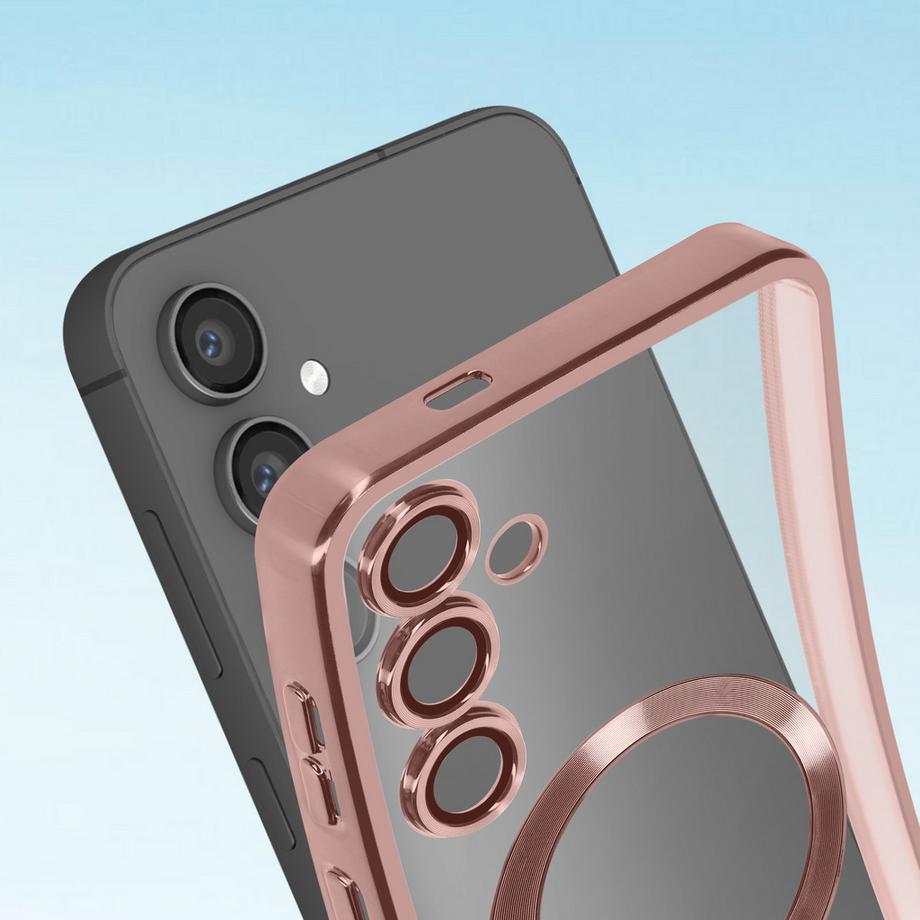 Avizar  Coque MagSafe Samsung S24 Rose Gold 