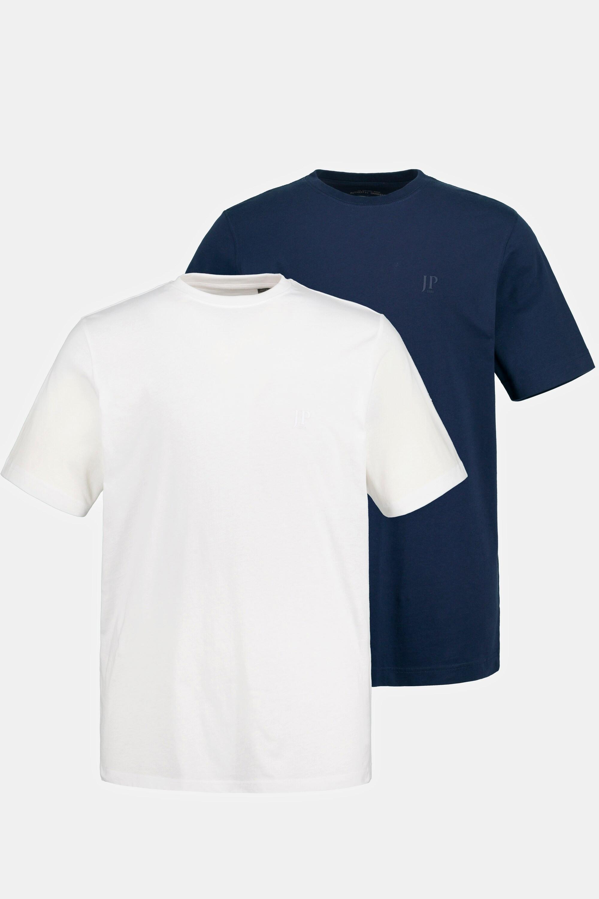 JP1880  T-shirt basic in confezione doppia con scollo a girocollo, disponibili fino alla tg. 8XL 