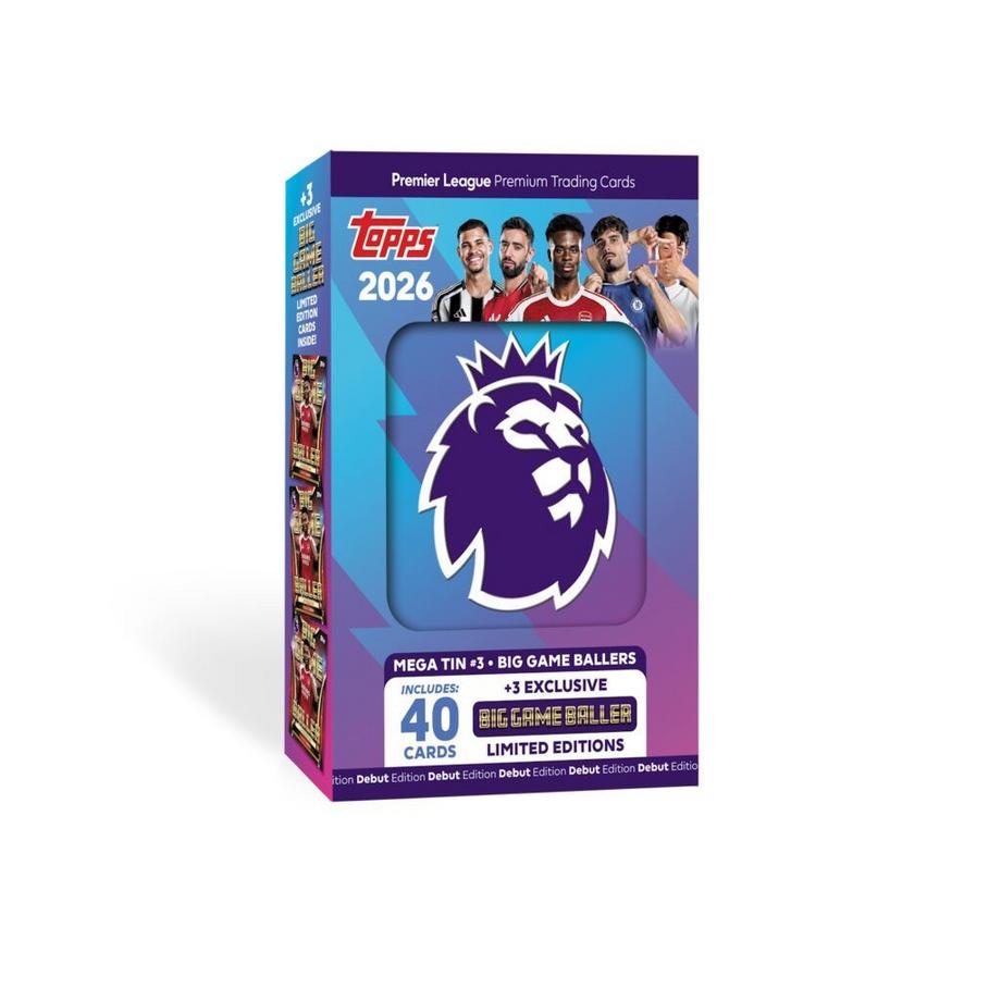 Topps  Cartes à collectionner Premier League 2025/2026 - Boîte Mega Tin 