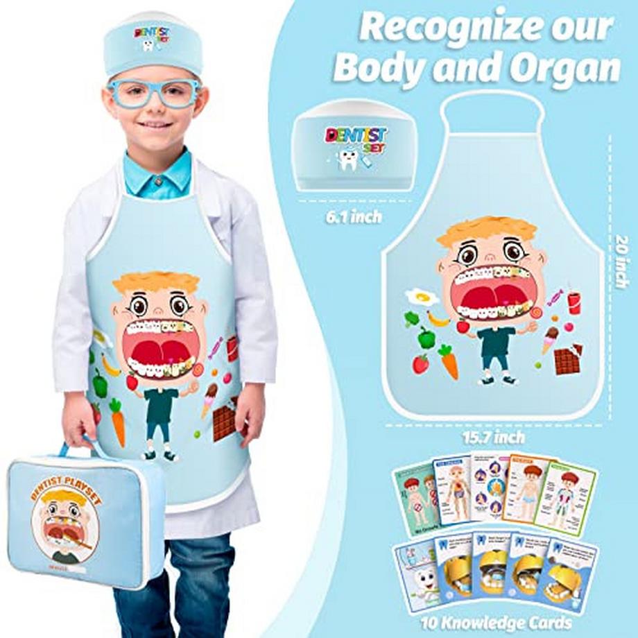 Activity-board  Arztkoffer für Kinder, Arztkoffer Kinder Holz Arztkoffer Spielzeug mit Stethoskop Kinder 