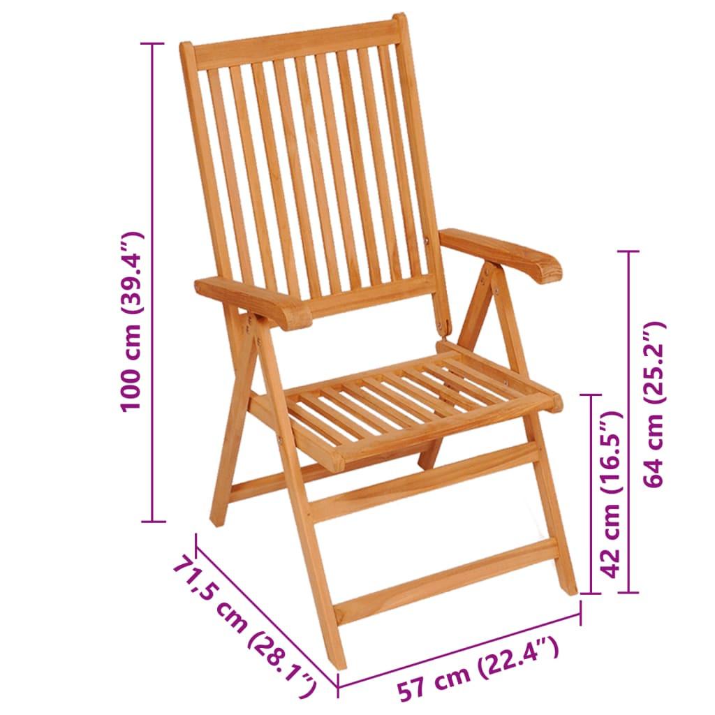 VidaXL Gartenstuhl teak  