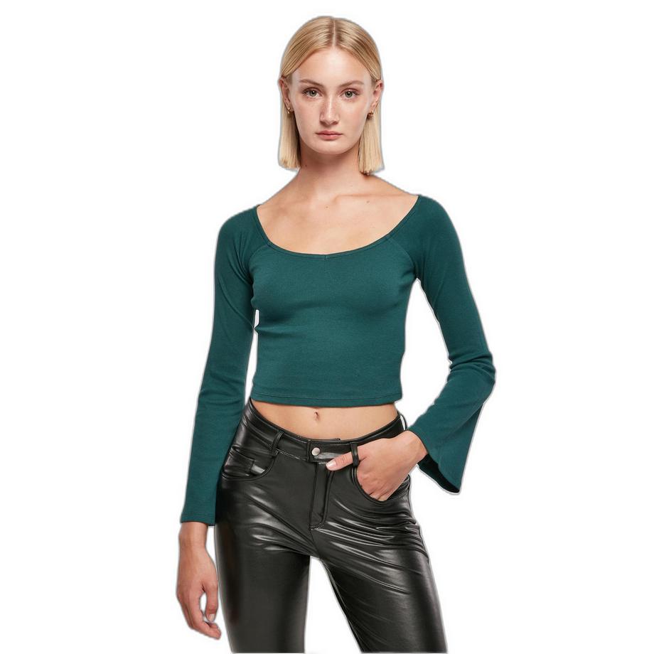 URBAN CLASSICS Maglietta Maniche Lunghe Scollo a V  