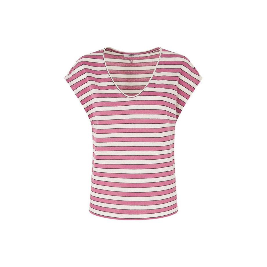 Pepe Jeans London Khloe Gestreiftes Ärmelloses V-Ausschnitt T-Shirt  