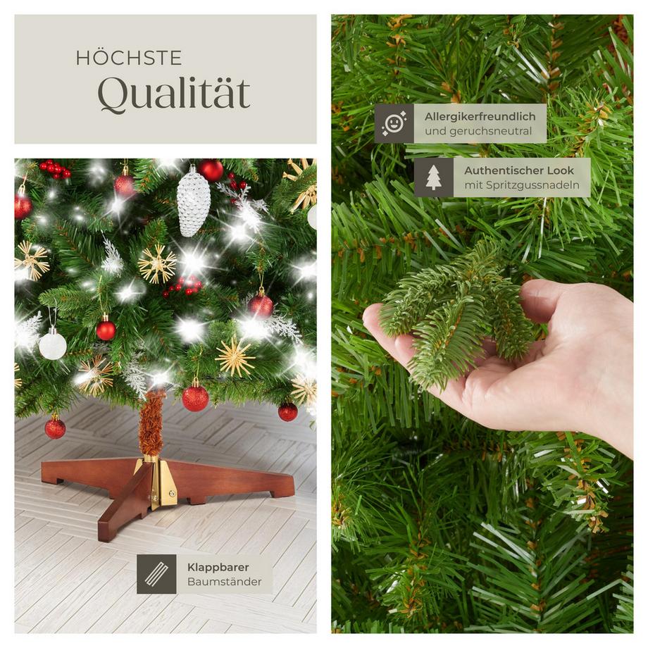 Tectake Albero di Natale artificiale Cupido, aghi in pressofusione  