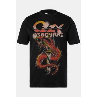 JP1880  T-shirt dedicata a Ozzy Osbourne con mezze maniche nero 