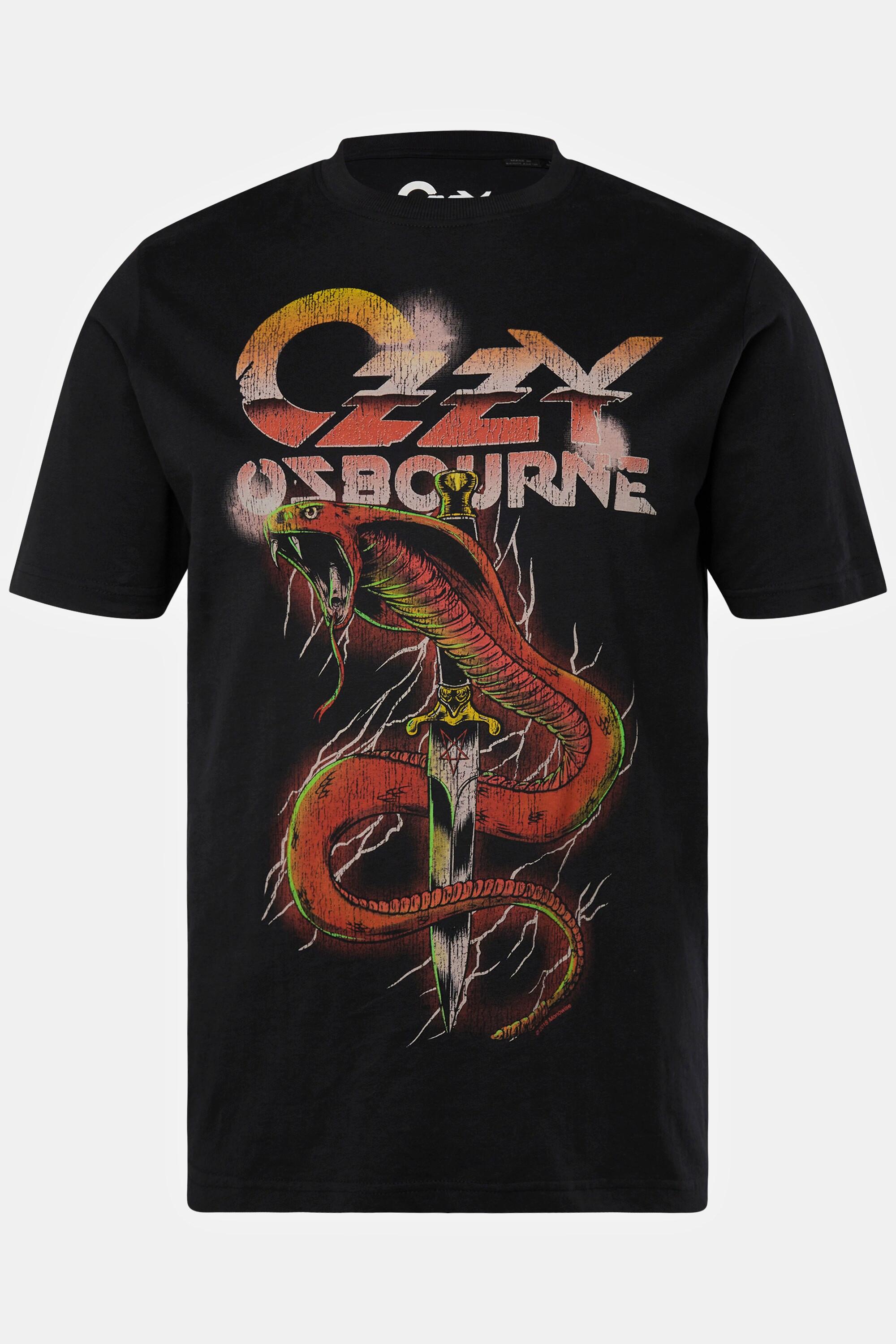 JP1880  T-shirt dedicata a Ozzy Osbourne con mezze maniche nero 