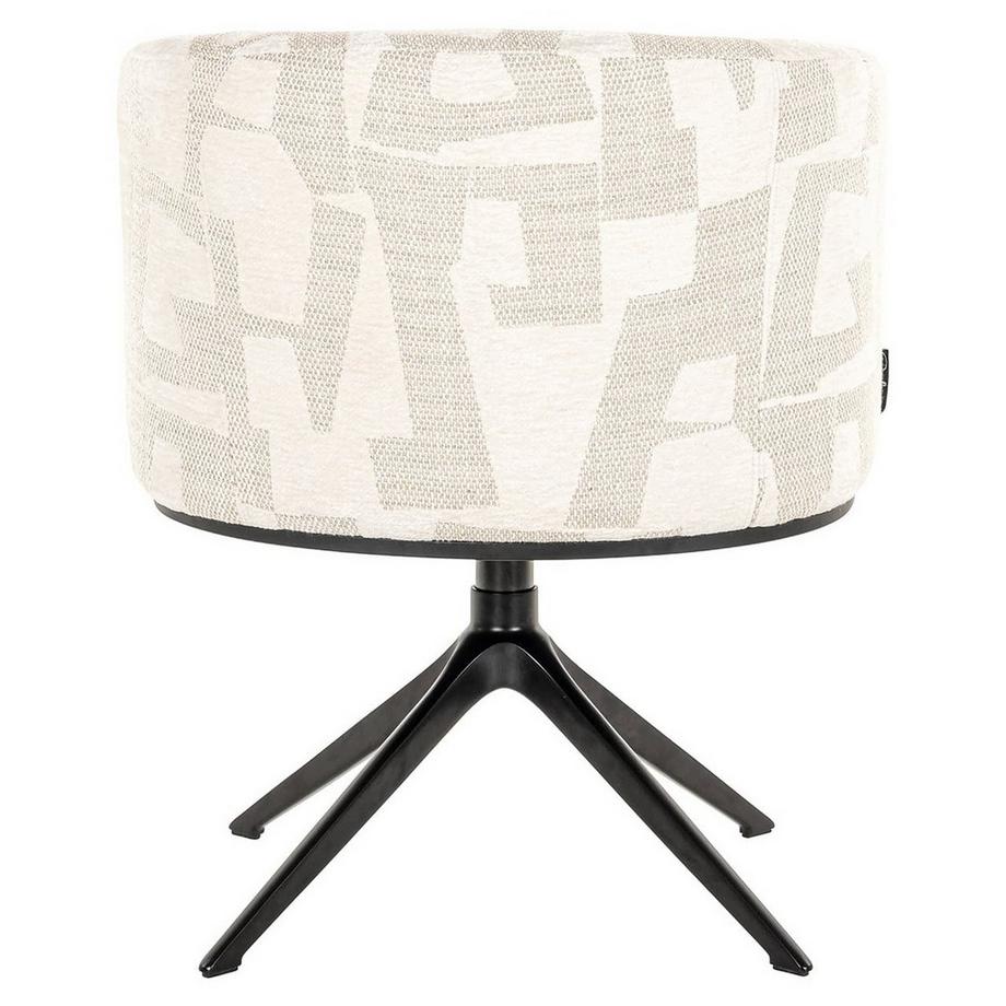 mutoni Fauteuil pivotant Cheyenne beige graffic  