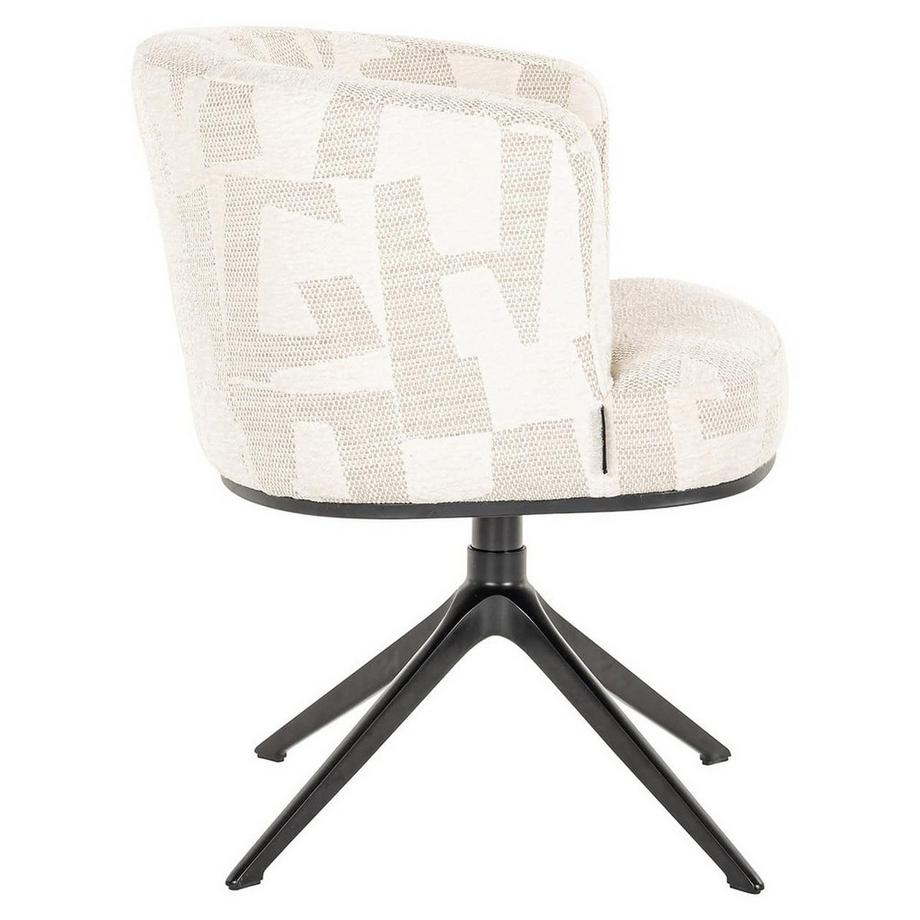 mutoni Fauteuil pivotant Cheyenne beige graffic  