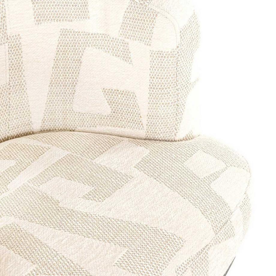 mutoni Fauteuil pivotant Cheyenne beige graffic  
