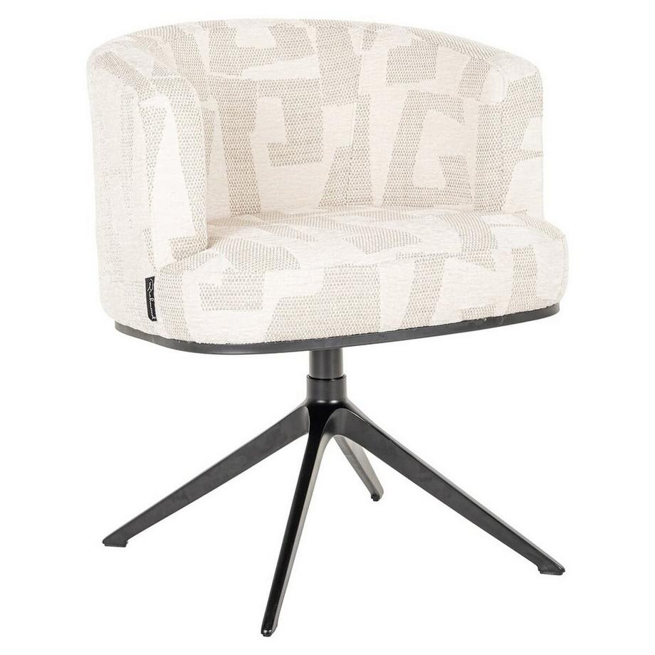 Fauteuil pivotant Cheyenne beige graffic