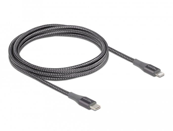 DeLock  86632 USB Kabel 2 m USB 2.0 USB A Lightning Grau 