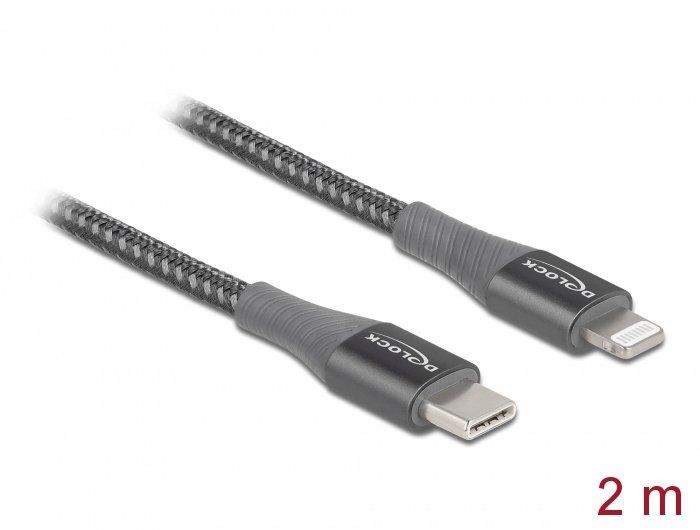 DeLock  86632 USB Kabel 2 m USB 2.0 USB A Lightning Grau 