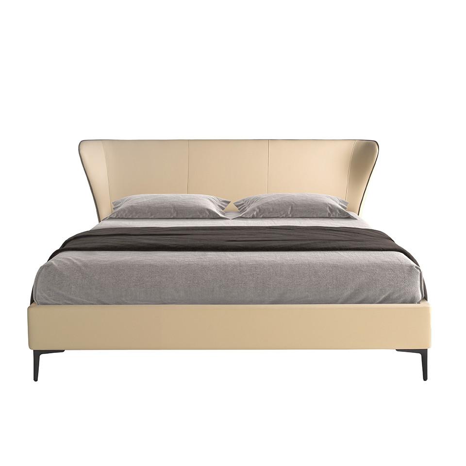 ANGEL CERDA Letto in similpelle crema  