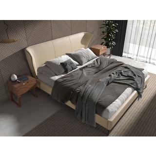 ANGEL CERDA Letto in similpelle crema  