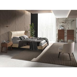 ANGEL CERDA Letto in similpelle crema  