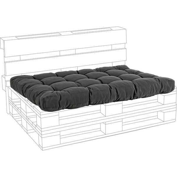 Image of Gartenkissen Palette Sitzfläche 120x80 Carbon Gartenkissen Palette Sitzfläche 120x80 Carbon