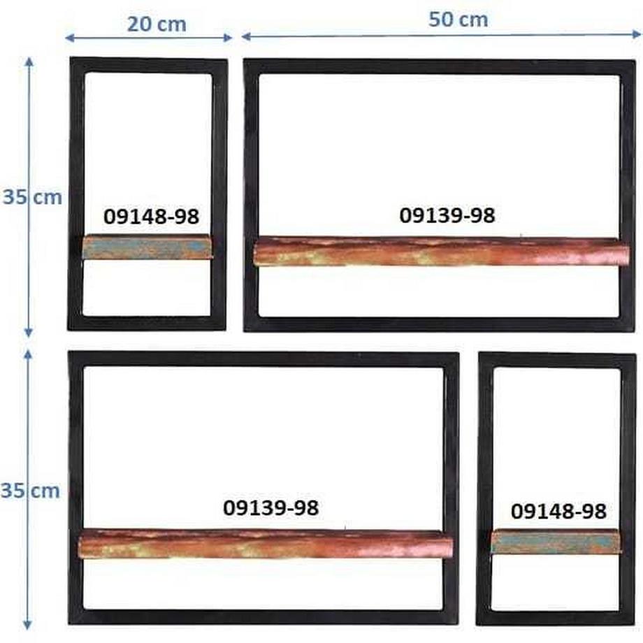 mutoni Wandregal River bunt 75x25x75 (4-tlg)  