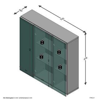 Calicosy Meuble Haut de Salle de Bain 3 Portes - Zamora  