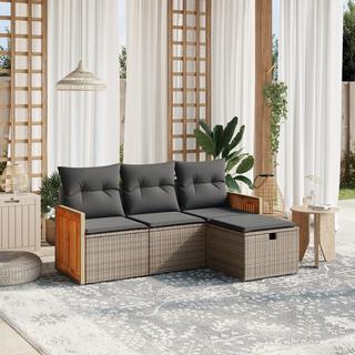 VidaXL set divano da giardino Polirattan  