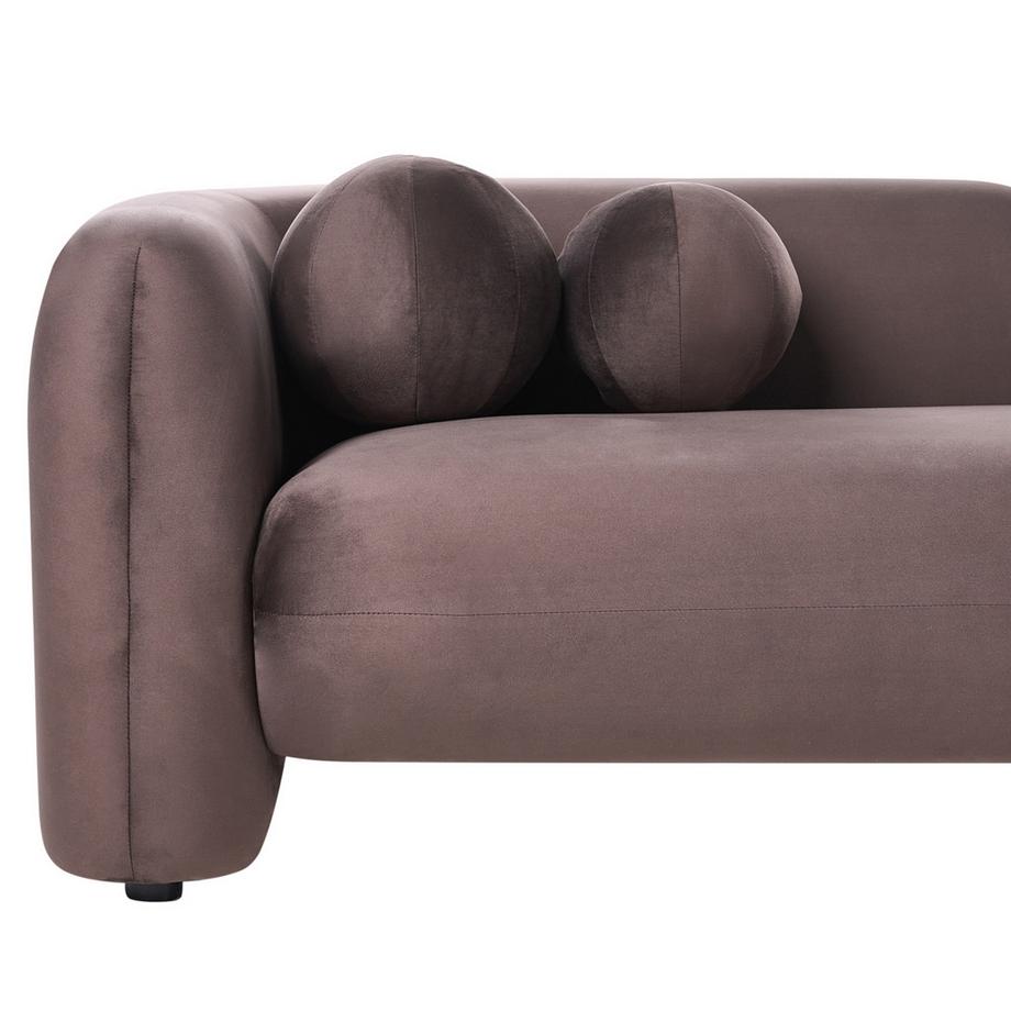 Beliani 3 Sitzer Sofa aus Samtstoff  LEIREN  