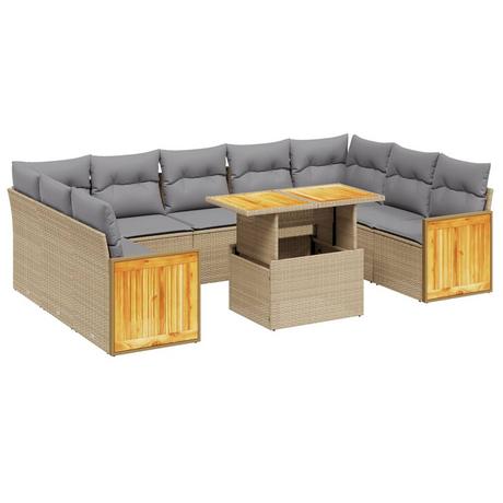 VidaXL Garten sofagarnitur poly-rattan  