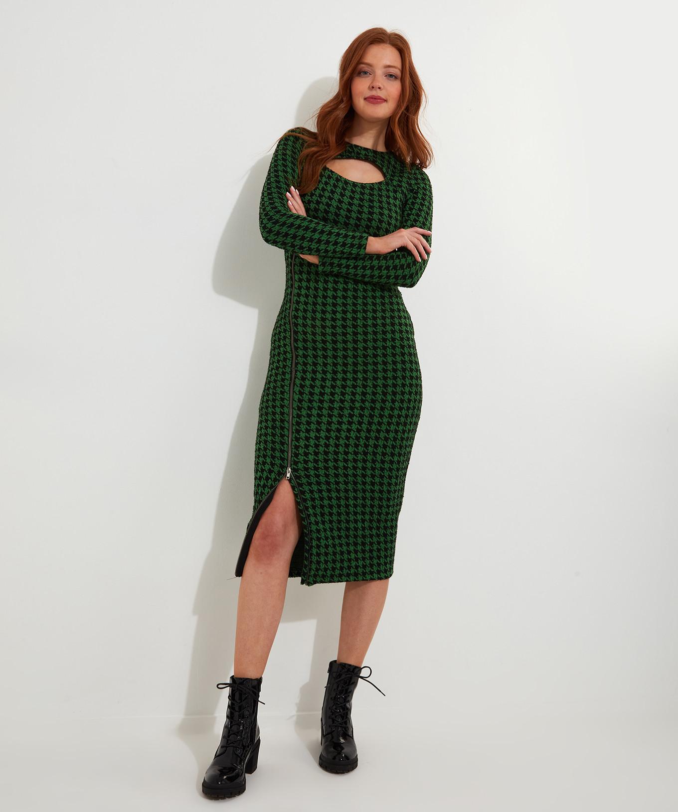 Joe Browns  Jacquard-Bodycon-Kleid mit Reißverschluss vorne 