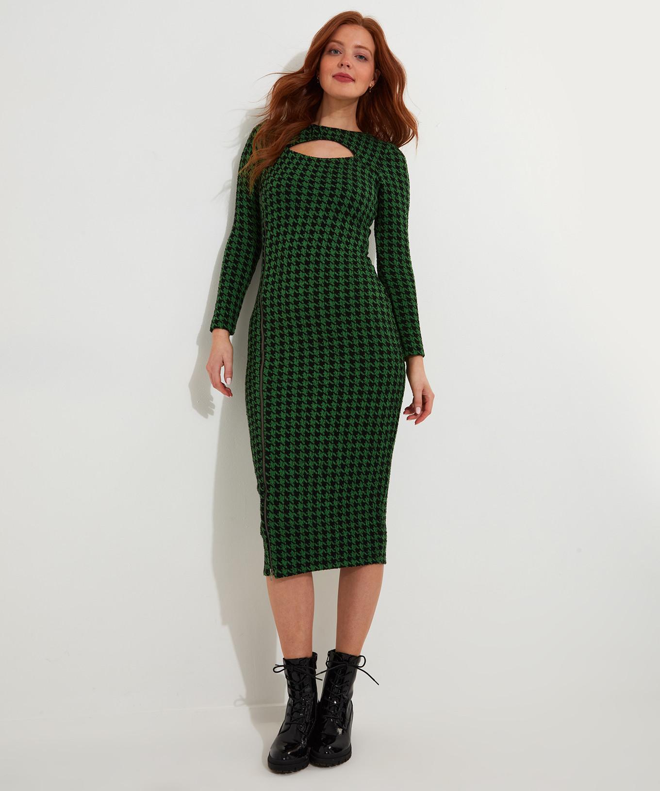 Joe Browns  Jacquard-Bodycon-Kleid mit Reißverschluss vorne 