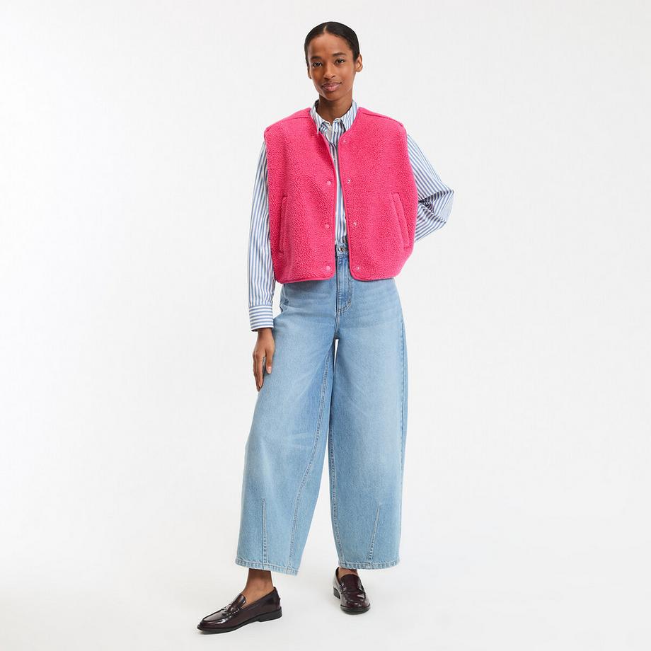 La Redoute Collections Ärmellose Oversize-Weste aus Sherpa  