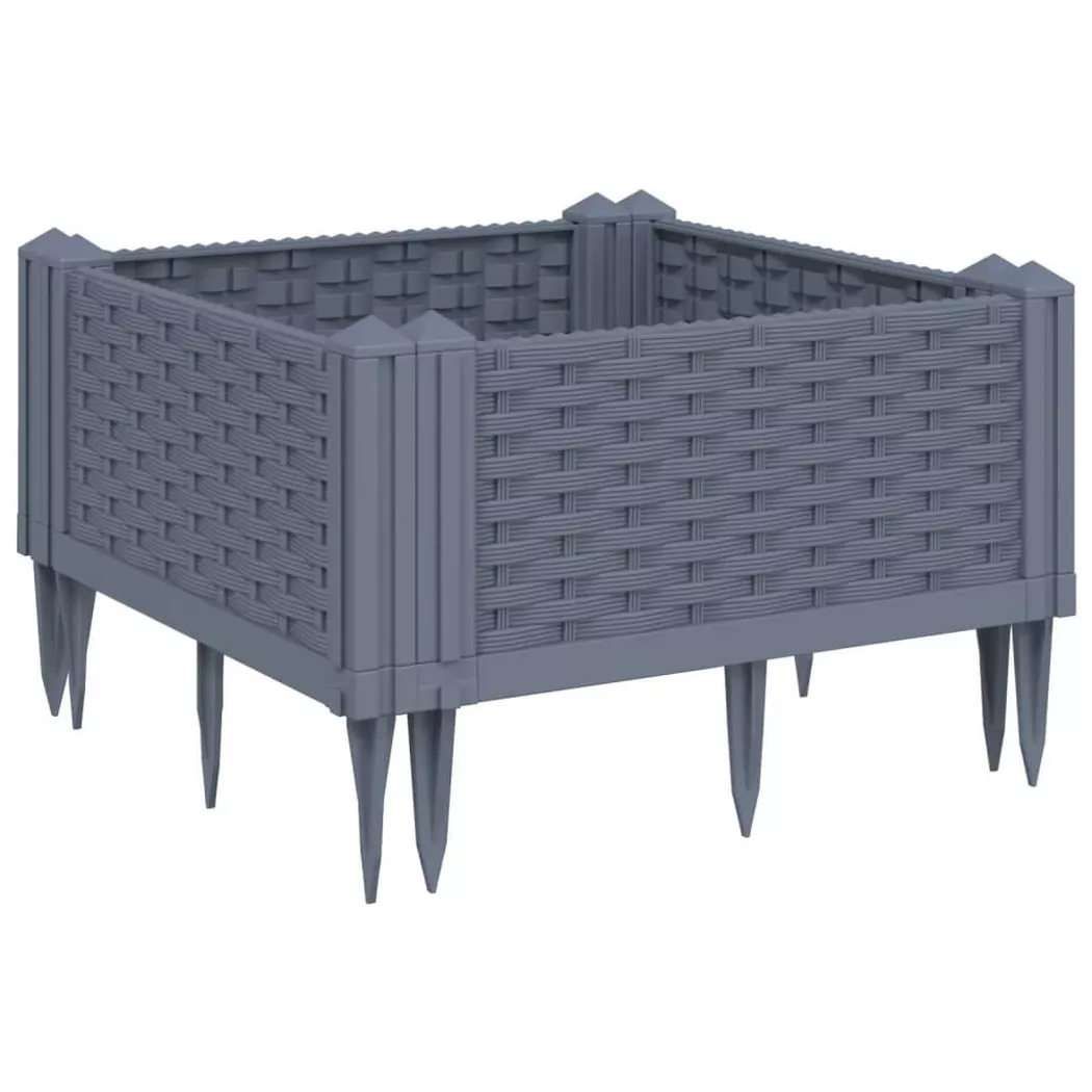 VidaXL - Jardinière polypropylène, One Size, Gris