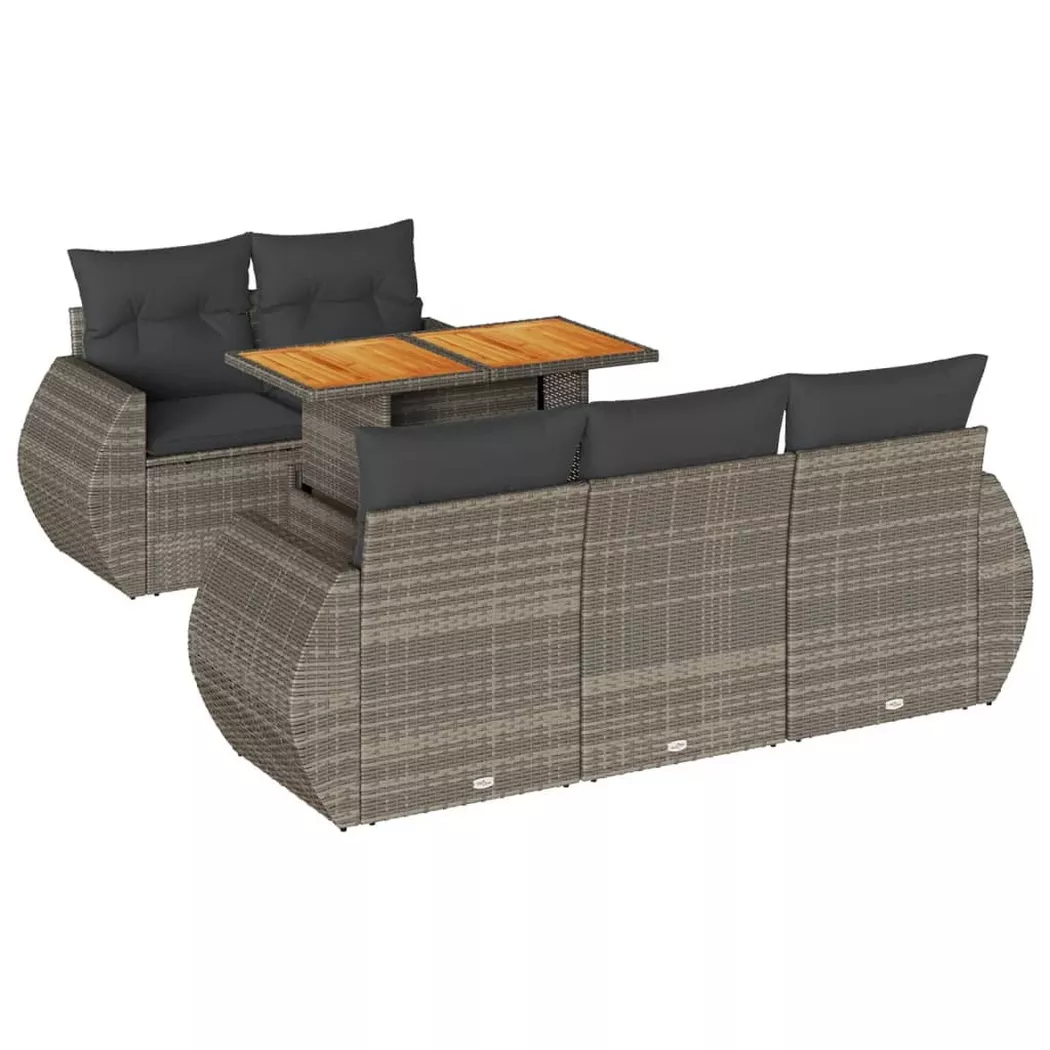 VidaXL - Garten sofagarnitur poly-rattan, One Size, Grau