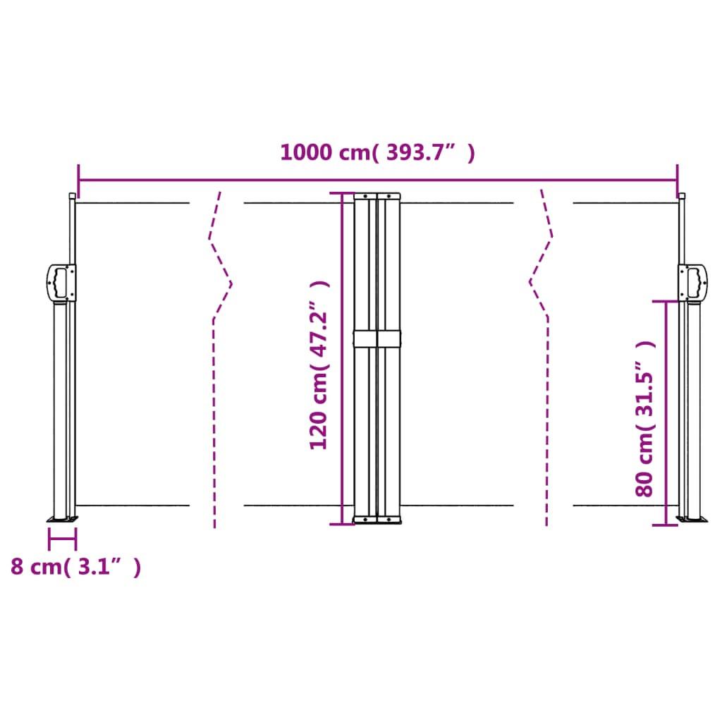 VidaXL Auvent latéral rétractable  