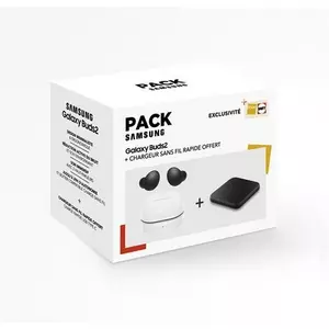 Pack  Galaxy Buds2 Bluetooth Wireless Noise Cancelling Ohrhörer Schwarz +  Wireless Induction Pad Ladegerät Schwarz