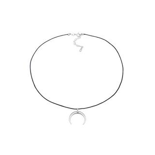 Elli  Halskette Choker Nylon Halbmond Sichel 925 Silber 