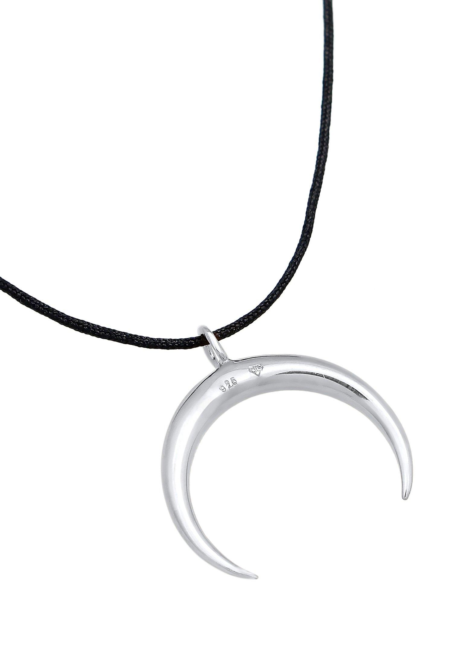 Elli  Collier Choker Nylon Halbmond Sichel 925 Silber 