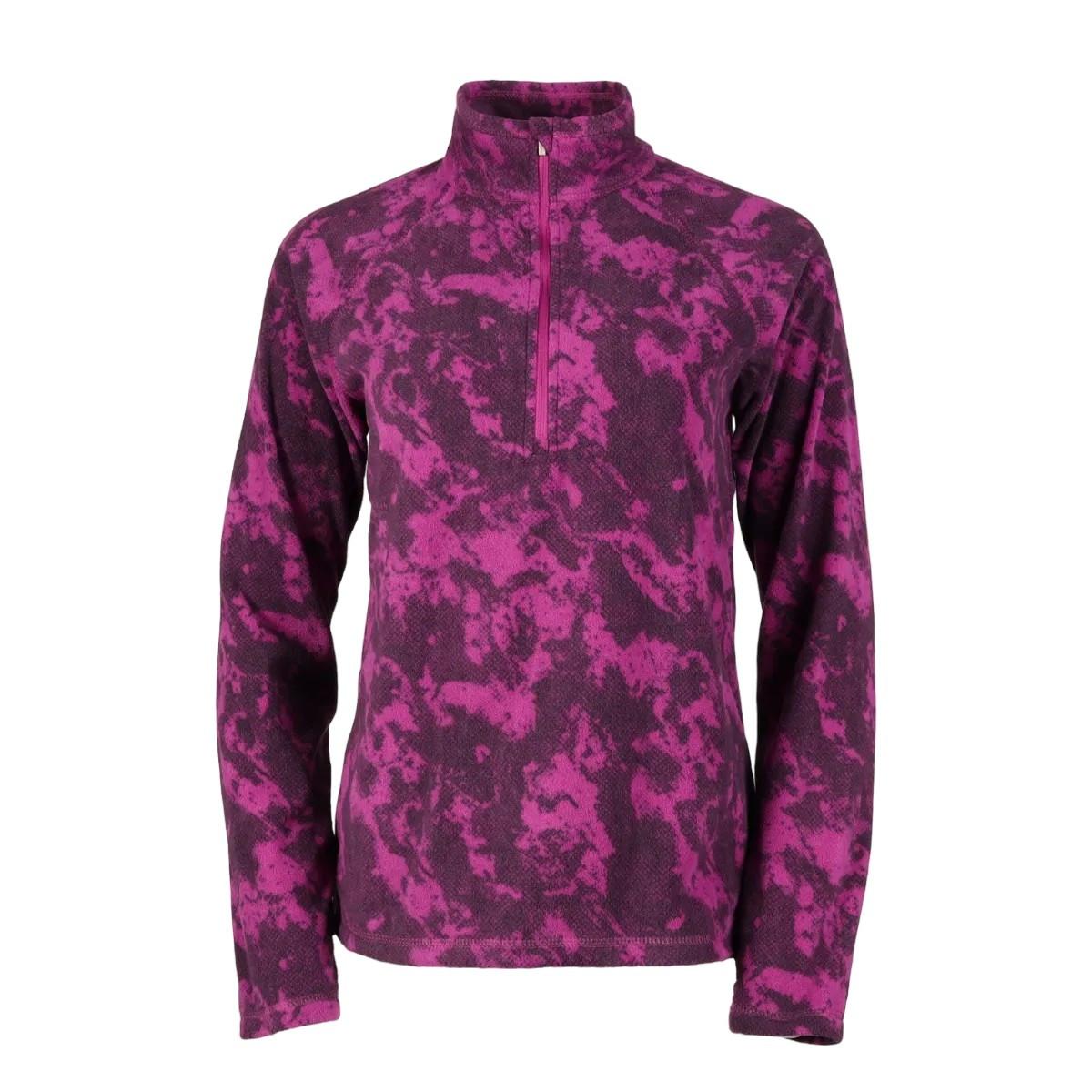 Image of Fast Fleeceoberteil Mit Kurzem Reißverschluss Raglanärmel Unisex Lila XS