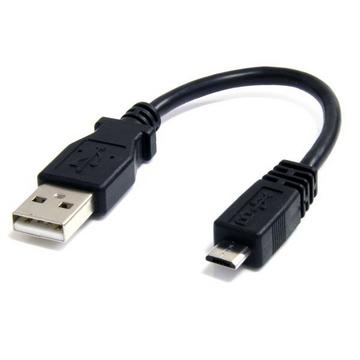 Câble Micro USB 15 cm - A vers Micro B - USB 2.0 - Noir