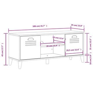 VidaXL panca portascarpe Legno multistrato  