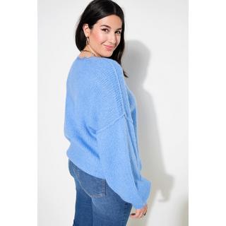 Studio Untold  Pullover, V-Ausschnitt mit Spitze, weiter Langarm 