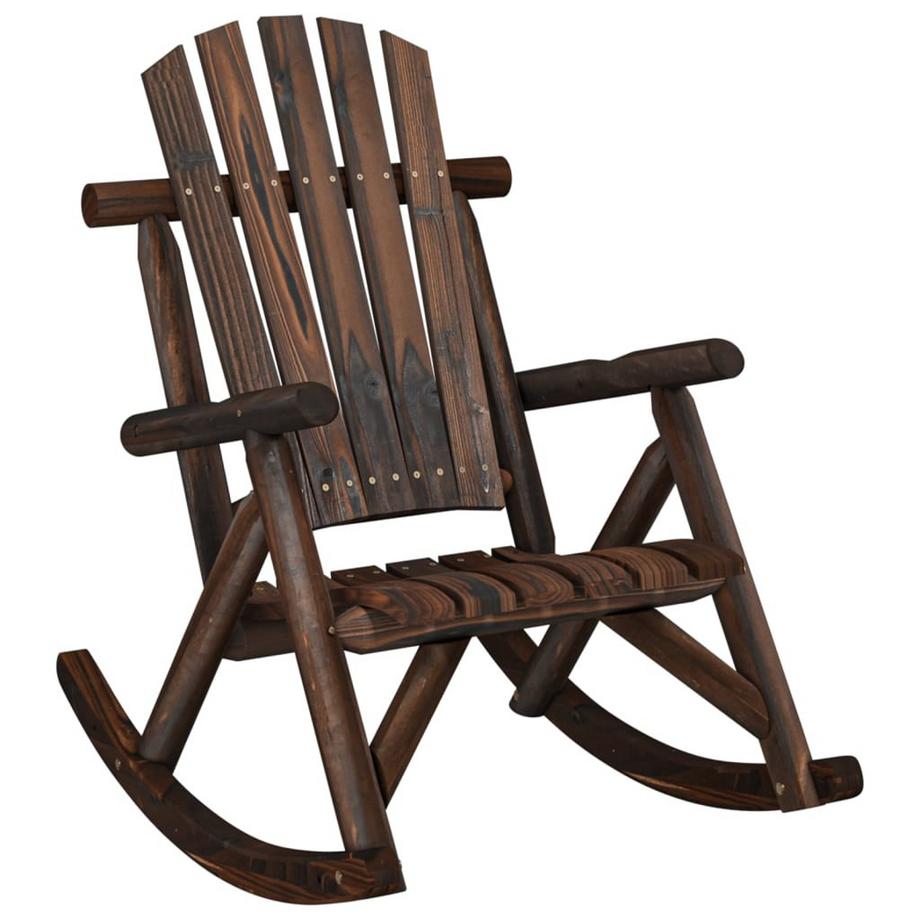 Chaise à bascule de jardin bois