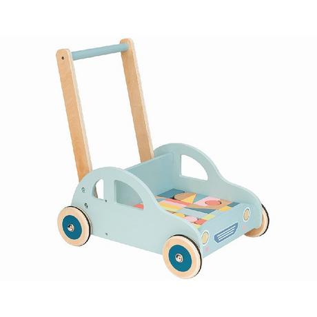 Spielba Holzspielwaren  Baby Walker Auto mit Bauklötze 