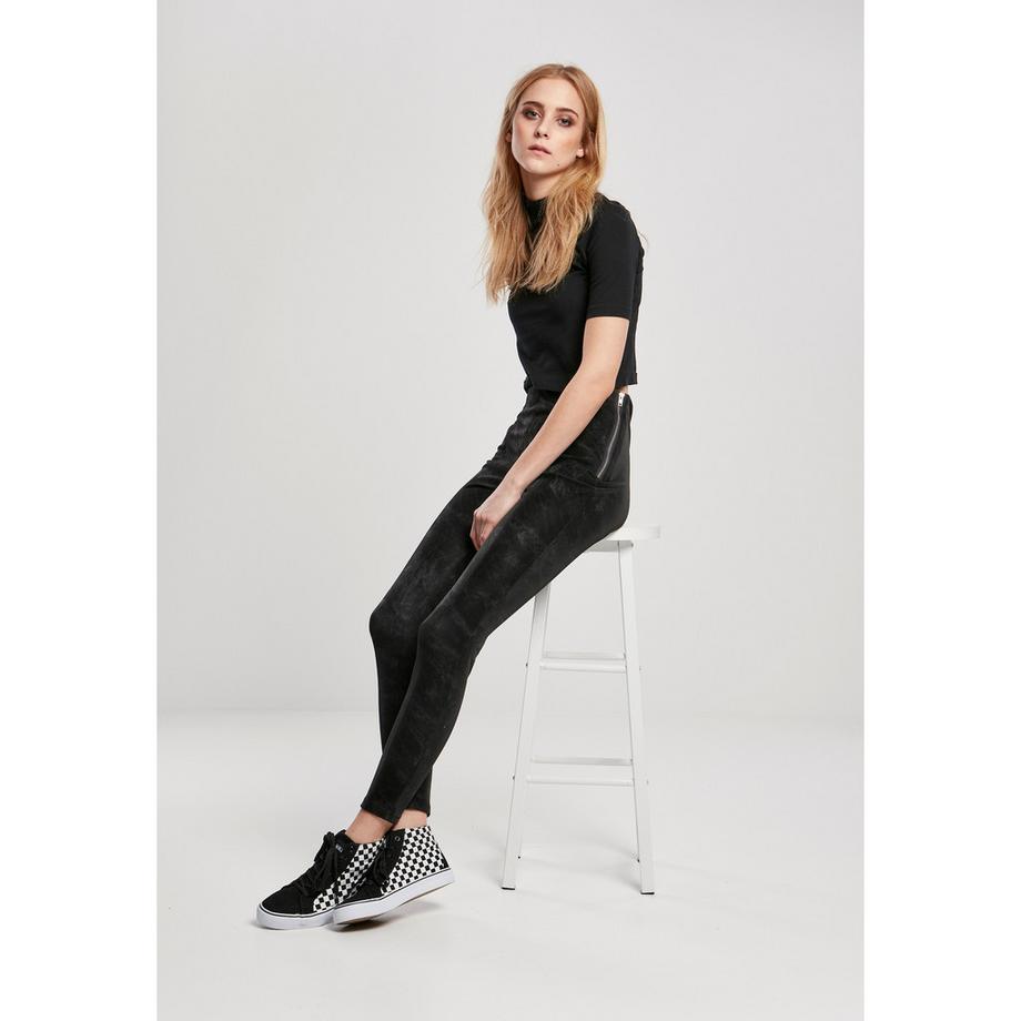 URBAN CLASSICS Washed Faux Leather Hose  