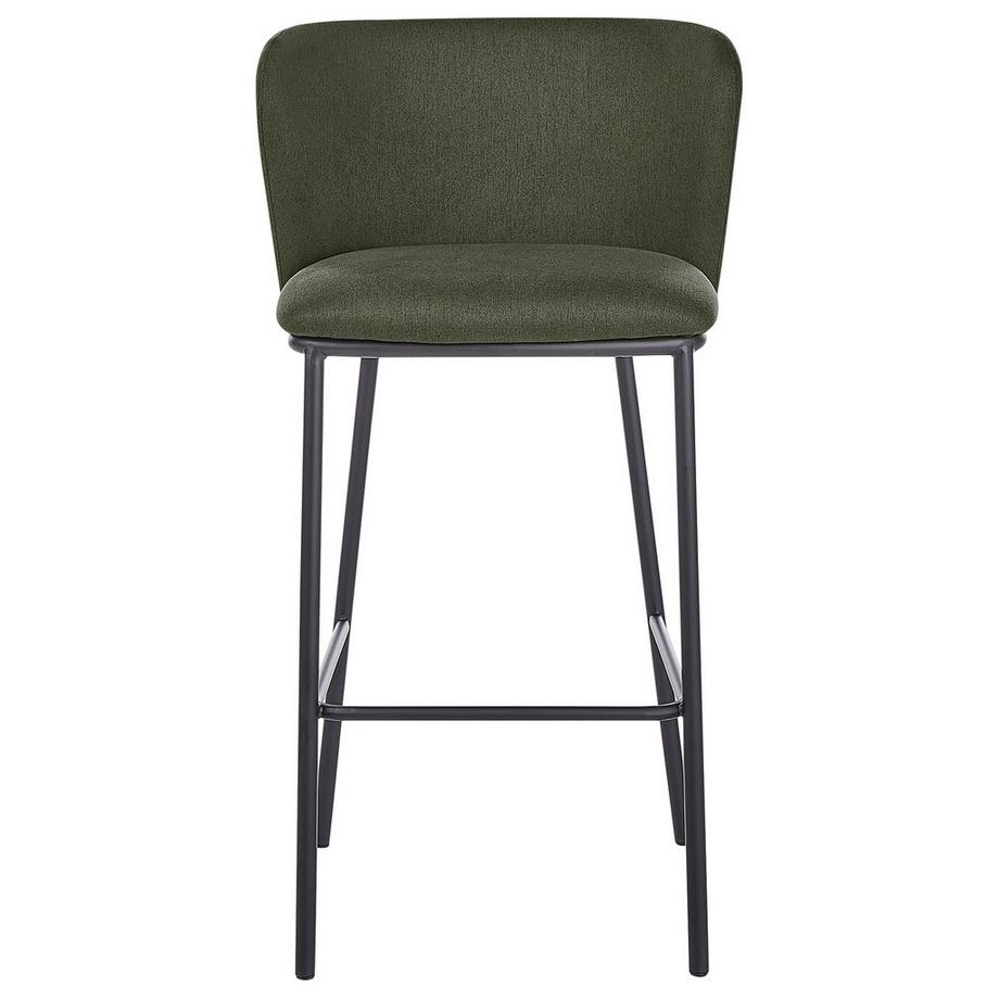 Beliani Set mit 2 Barstühlen aus Stoff Modern MINA  