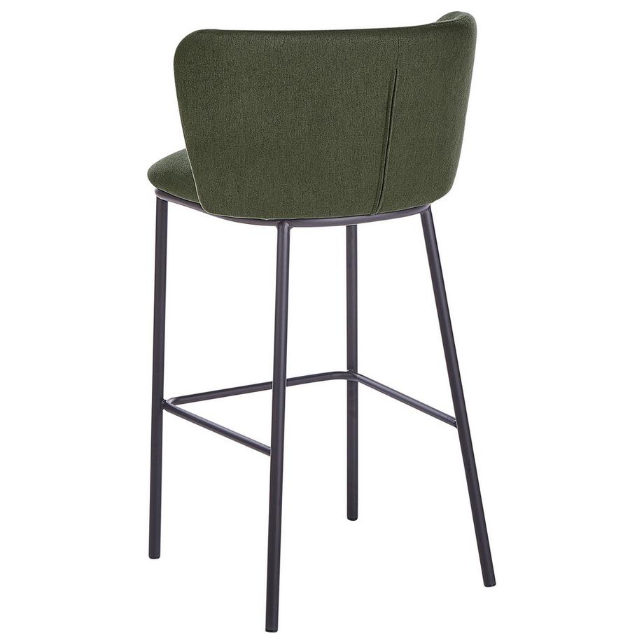 Beliani Set mit 2 Barstühlen aus Stoff Modern MINA  